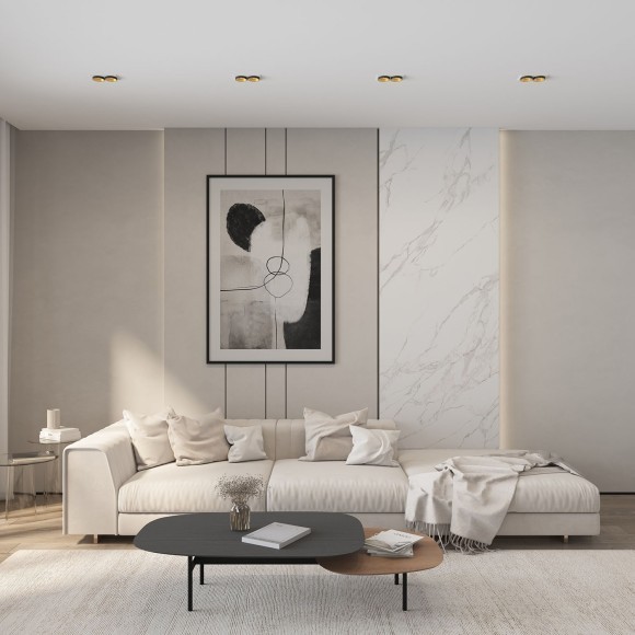 Встраиваемый светильник, IP 20, 50 Вт, GU10, Denkirs DK2422-GD