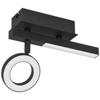 900513 Спот CARDILLIO 2, LED 1X3,2W, 400lm, LED 1X2,2W, 240lm, L225, B65, H165, сталь, черный/пластик, матовый