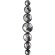Odeon Light SPILLA 7174/15WL Настенный LED-светильник в стиле модерн, 15Вт, 1150Лм, CCT переключение цвет. температуры 3000/3500/4000К, CRI90, 220В, IP20, черный полированный металл и хрусталь, высота 688 мм, ширина 130 мм, глубина 92 мм