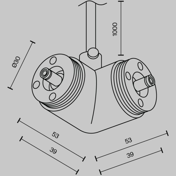 Угловой коннектор для системы Maytoni Shelf с вводом питания CA014LC-P-B