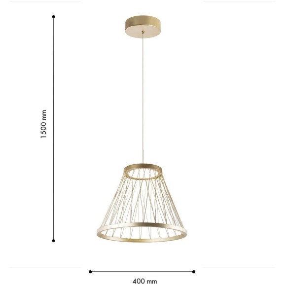 4634-4P, подвес, D400xH400/1500, LEDx12W, 370LM, 4000K, included