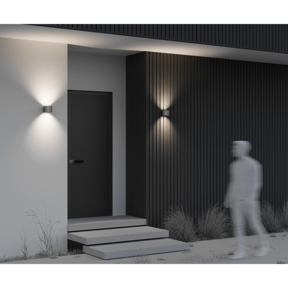 Уличный настенный светильник Maytoni O573WL-L6GR Fulton IP54 светодиодный LED 6W