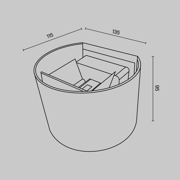 Уличный настенный светильник Maytoni O573WL-L6GR Fulton IP54 светодиодный LED 6W