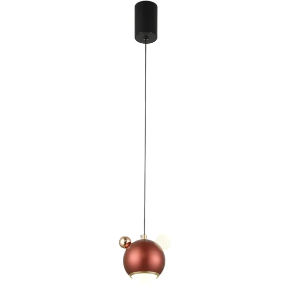 AMIGO SP LED RED 1083/201 Crystal Lux Красный подвесной светильник, LED 6,5 Вт, 4000 К, 382 Лм, CRI 80, IP20, 220 В