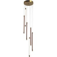 SL6225.303.06 Светильник подвесной ST-Luce Латунь/Терракотовый, Белый LED 6*5W 3000K BRICK