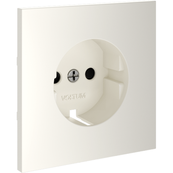 Накладка для розетки с заземлением и защитными шторками, S70 (хлопок)