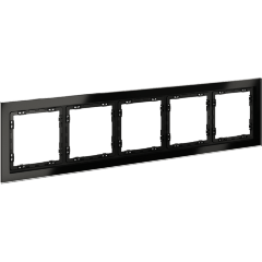 Рамка стеклянная VOLTUM S70 на 5 постов, (черный,стекло)