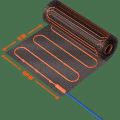 VLT01-200-1.5 Нагревательный мат (Теплый пол) длиной 3 метра и шириной 0,5 метра Voltum Т200 мощность 300Вт 200Вт/м², двужильный экранированный кабель, клеевая сетка, укладка в плиточный клей/стяжку, гарантия 25 лет