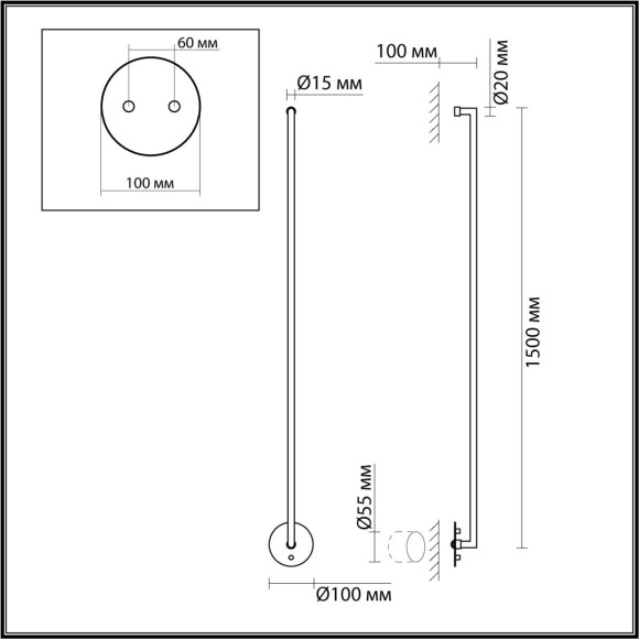 Настенный встраиваемый светильник LED 3000K Odeon Light TEO 7022/18WL
