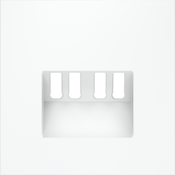 Накладка для розетки акустической 4-местной , S70 (белый матовый)