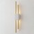 Crystal Lux CARTA AP6W LED WHITE/BRASS 0343/401 Бра настенное светодиодное, плафон белый+латунь, вертикальное дизайнерское LED 6Вт 3000K 480Лм CRI90 220V, для спальни и коридора