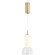 Freya Ore FR5636PL-L6G1 Подвесной LED-светильник в стиле модерн, 6 Вт, 3000К, CRI 80, 400 лм, 120°, 220В, основание металл цвета латунь, плафон белое+прозрачное стекло, диаметр 130 мм, высота 470 - 2350 мм