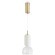 Freya Ore FR5636PL-L6G1 Подвесной LED-светильник в стиле модерн, 6 Вт, 3000К, CRI 80, 400 лм, 120°, 220В, основание металл цвета латунь, плафон белое+прозрачное стекло, диаметр 130 мм, высота 470 - 2350 мм