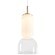 Freya Ore FR5636PL-L6G1 Подвесной LED-светильник в стиле модерн, 6 Вт, 3000К, CRI 80, 400 лм, 120°, 220В, основание металл цвета латунь, плафон белое+прозрачное стекло, диаметр 130 мм, высота 470 - 2350 мм