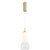 Freya Ore FR5636PL-L6G1 Подвесной LED-светильник в стиле модерн, 6 Вт, 3000К, CRI 80, 400 лм, 120°, 220В, основание металл цвета латунь, плафон белое+прозрачное стекло, диаметр 130 мм, высота 470 - 2350 мм