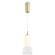 Freya Ore FR5636PL-L6G1 Подвесной LED-светильник в стиле модерн, 6 Вт, 3000К, CRI 80, 400 лм, 120°, 220В, основание металл цвета латунь, плафон белое+прозрачное стекло, диаметр 130 мм, высота 470 - 2350 мм