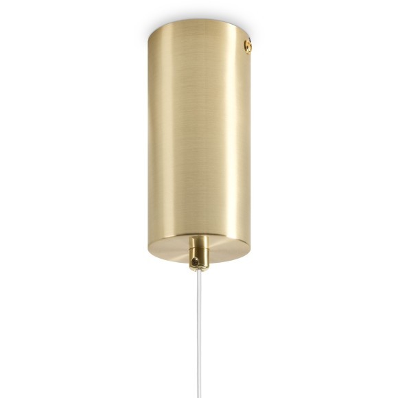 Freya Ore FR5636PL-L6G1 Подвесной LED-светильник в стиле модерн, 6 Вт, 3000К, CRI 80, 400 лм, 120°, 220В, основание металл цвета латунь, плафон белое+прозрачное стекло, диаметр 130 мм, высота 470 - 2350 мм