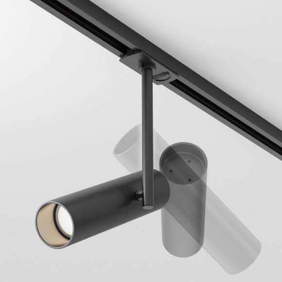 Однофазный двужильный трековый светильник Maytoni Unity TR005-1-GU10-B Elti под сменную лампу GU10