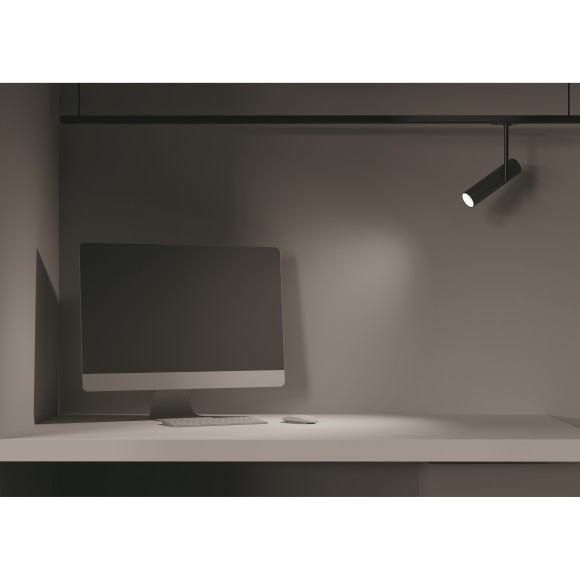 Однофазный двужильный трековый светильник Maytoni Unity TR005-1-GU10-B Elti под сменную лампу GU10