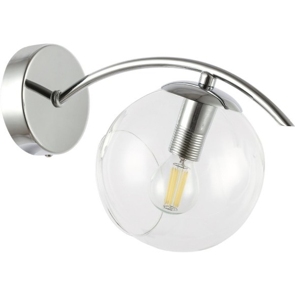 SLE102601-01 Светильник настенный Хром/Прозрачный E14 1*40W RATELLA