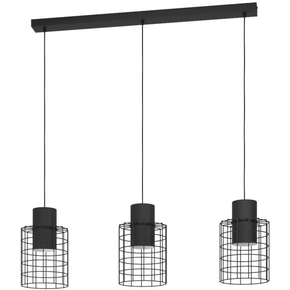 43626 Подвесной потолочный светильник (люстра) MILLIGAN, 3Х40W, E27, L1030, B200, H1100, сталь, черн