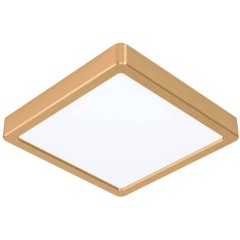 900183 Светодиод Настенно-потолочный светильник FUEVA 5, 17W(LED), 210x210, 2000lm, 3000K, сталь, латунь б 900183 Светодиод Настенно-потолочный светильник FUEVA 5, 17W(LED), 210x210, 2000lm, 3000K, сталь, латунь б