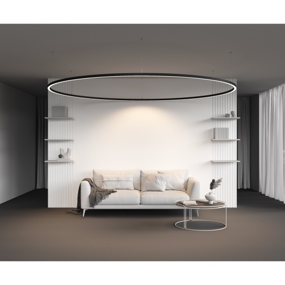 Радиусный профиль 35x35 Ø3000мм 1/8 круга черный ALM-3535R-B-D-45°-3M