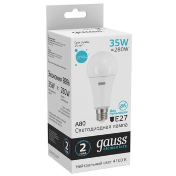 70225 Светодиодная лампа Gauss A67 35W 2740Lm 4100K E27 70225 Светодиодная лампа Gauss A67 35W 2740Lm 4100K E27