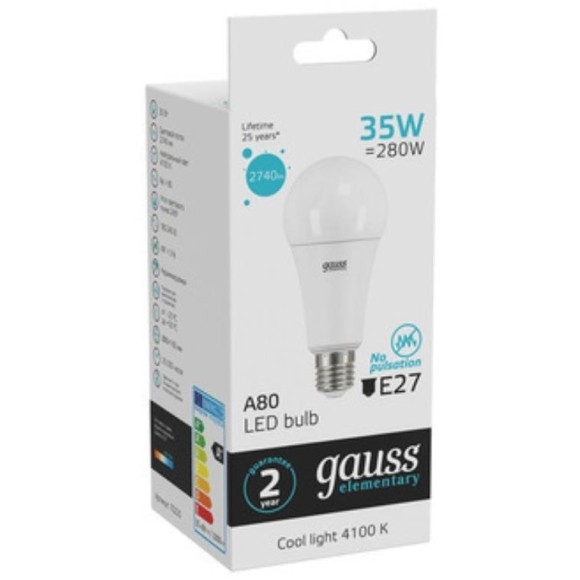 70225 Светодиодная лампа Gauss A67 35W 2740Lm 4100K E27 70225 Светодиодная лампа Gauss A67 35W 2740Lm 4100K E27