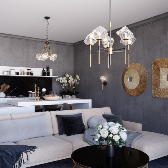 Подвесной светильник с 1 плафоном Odeon Light 4789/1 STONO под лампу 1xG9 1*40W Подвесной светильник с 1 плафоном Odeon Light 4789/1 STONO под лампу 1xG9 1*40W