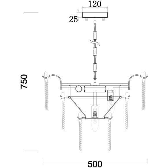 Люстра подвесная Freya FR5143PL-07G Hloya под лампы 7xE14 60W Люстра подвесная Freya FR5143PL-07G Hloya под лампы 7xE14 60W