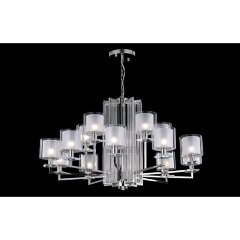 Люстра Crystal Lux NICOLAS SP-PL10+5 NICKEL/WHITE Люстра Crystal Lux NICOLAS SP-PL10+5 NICKEL/WHITE