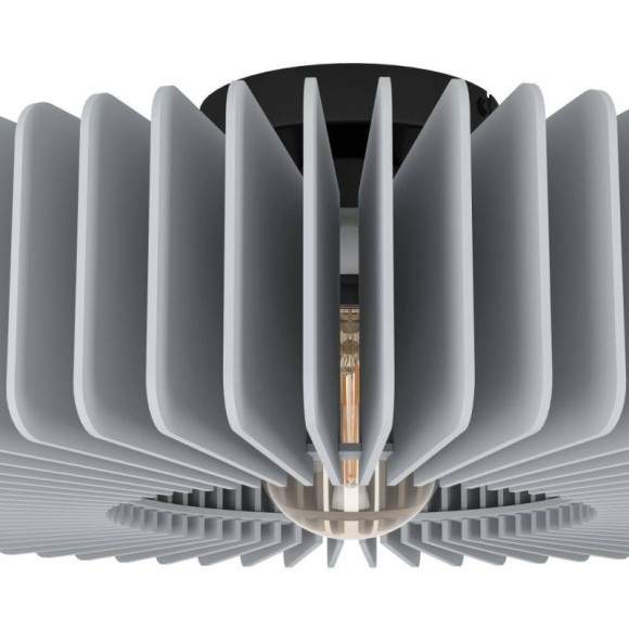 900832 Потолочный светильник PALOMBAIA, 1X40W (E27), H175, ?500, сталь, черный / дерево, серый 900832 Потолочный светильник PALOMBAIA, 1X40W (E27), H175, ?500, сталь, черный / дерево, серый