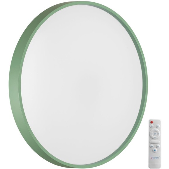 7743/DL COLOR SN Светильник светодиодный потолочный пластик/белый/зеленый LED 48Вт 3000-6000К D380 IP43 пульт ДУ MAVIC