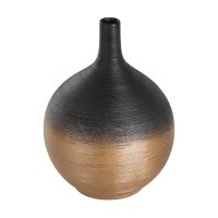 421416 SARYKSU Ваза декоративная керамика черный золотой H220