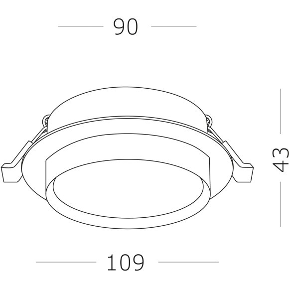 ST258.508.01 Св-к встр. Белый GX53 1*50W IP20 D109xH43 220V Без ламп Встраиваемые светильники