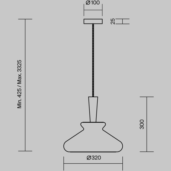 Подвесной светильник Maytoni MOD405PL-01W