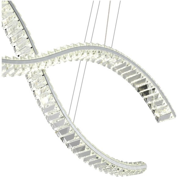 SL6206.103.44 Светильник подвесной ST-Luce Хром/Прозрачный LED 1*44W 3000K ACENO