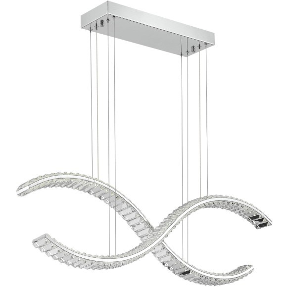 SL6206.103.44 Светильник подвесной ST-Luce Хром/Прозрачный LED 1*44W 3000K ACENO