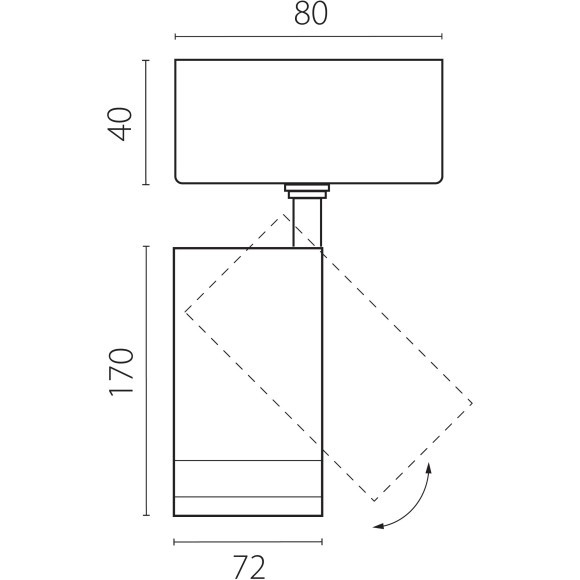 Белый накладной светильник с изм. углом и цветностью 20Вт 1400Лм CRI90 20-55° 2700-4200-6000К Canno Pro Lightstar C4206SO