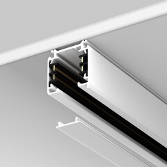 Maytoni Unity TRA001DO-1W Декоративная белая заглушка лицевой части однофазного двужильного или трехфазного шинопровода (серии Unity и Trinity), длина 1м, 1000x18x4мм