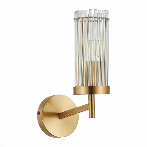 SL1233.301.01 ST Luce BITONTO Настенное бра, E14,1х60W, латунь/прозрачный SL1233.301.01 ST Luce BITONTO Настенное бра, E14,1х60W, латунь/прозрачный