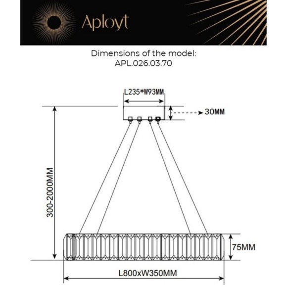 Люстра подвесная APL.026.03.70