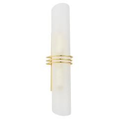 SY201077 Lussole СЕЛВИНО Бра золотое с белыми стеклянными плафонами, 2 × E14, до 40 Вт
