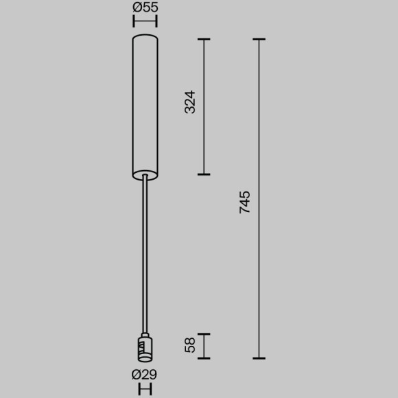 Основание потолочное Long для блока питания с вводом питания Maytoni Flarity платинаTRA159C-BB1-PT