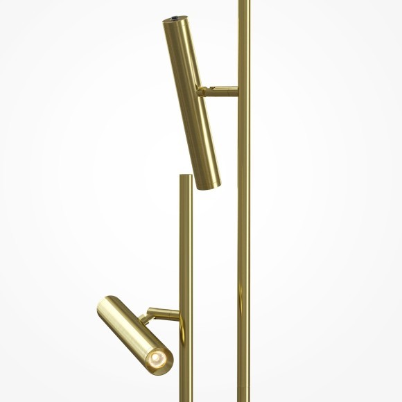 MOD460FL-L6BS3K Торшер с основанием из мрамора и латунного металла, независимый выкл. на каждом плафоне, 6Вт 250Лм 3000К CRI80 180° Maytoni Trust