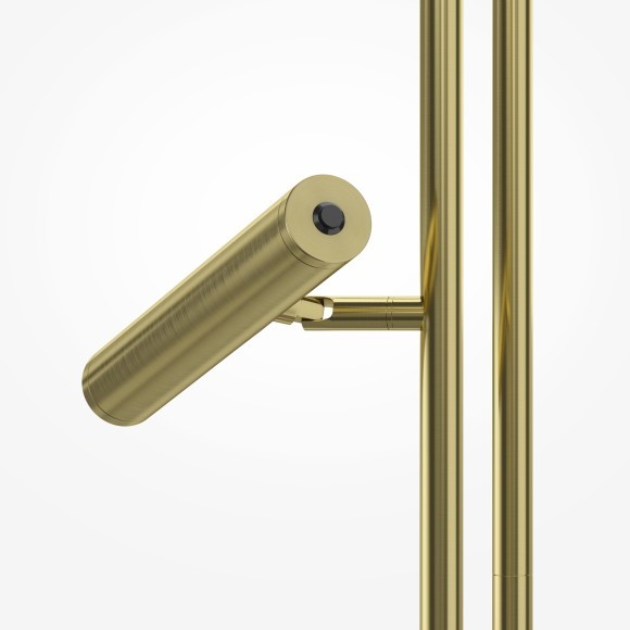 MOD460FL-L6BS3K Торшер с основанием из мрамора и латунного металла, независимый выкл. на каждом плафоне, 6Вт 250Лм 3000К CRI80 180° Maytoni Trust