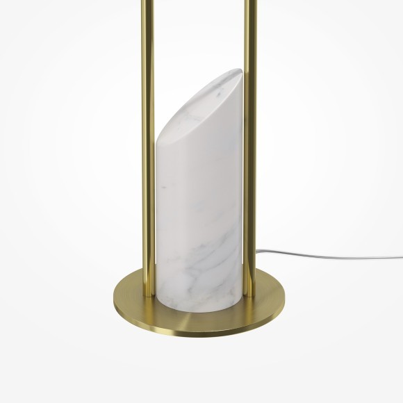 MOD460FL-L6BS3K Торшер с основанием из мрамора и латунного металла, независимый выкл. на каждом плафоне, 6Вт 250Лм 3000К CRI80 180° Maytoni Trust