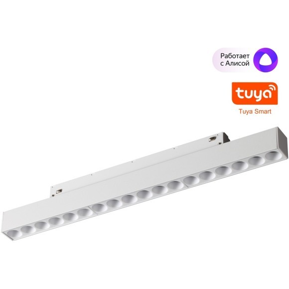 359634 Трековый светильник Novotech SHINO диммир. со сменой цв.температуры, пульт ДУ/Tuya Smart Life IP20 LED Ra90 Lm1170 18W 48V 3000-6000K FLUM