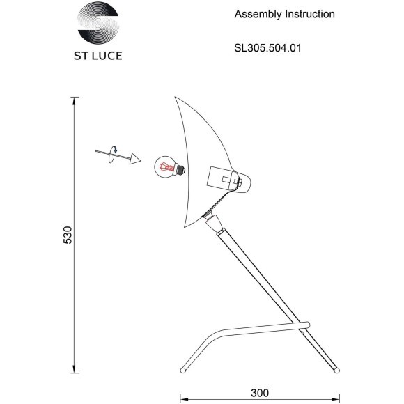 SL305.504.01 Прикроватная лампа ST-Luce Белый/Белый E27 1*60W SPRUZZO